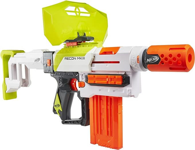 NERF Modulus Recon MKIII Blaster, Removable Stock and Barrel Extension, Dart Shield, 12-Dart Clip... | Amazon (US)