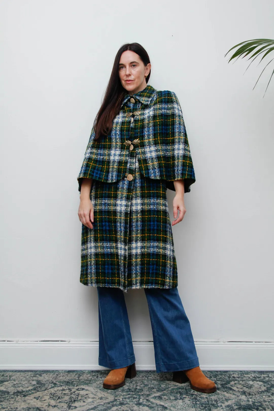 Vintage Tartan Wool Cape: 1970s Scottish Heritage Swing Jacket - Etsy | Etsy (US)