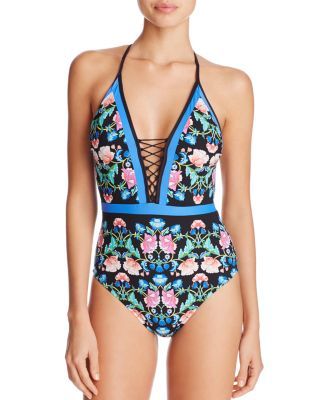 Nanette Lepore Damask Floral One Piece Swimsuit | Bloomingdale's (US)