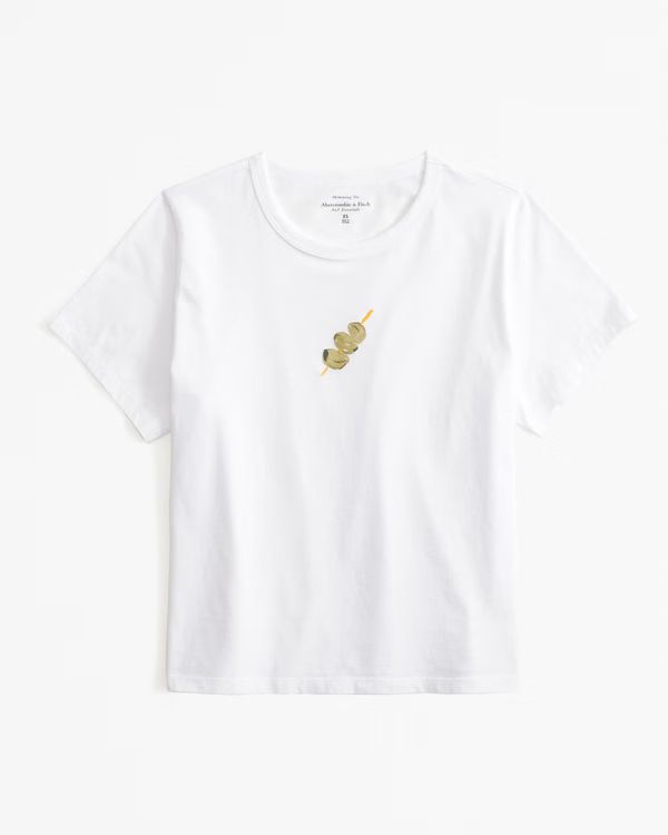 Short-Sleeve Olives Graphic Skimming Tee | Abercrombie & Fitch (US)