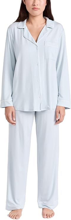 Eberjey Gisele Classic Women's Pajama Set | Long Sleeve Shirt + Long Pants | Amazon (US)