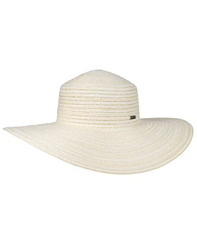 Jessica Simpson Women's Wide Brim Straw Hat, Cream, One Size | Amazon (US)