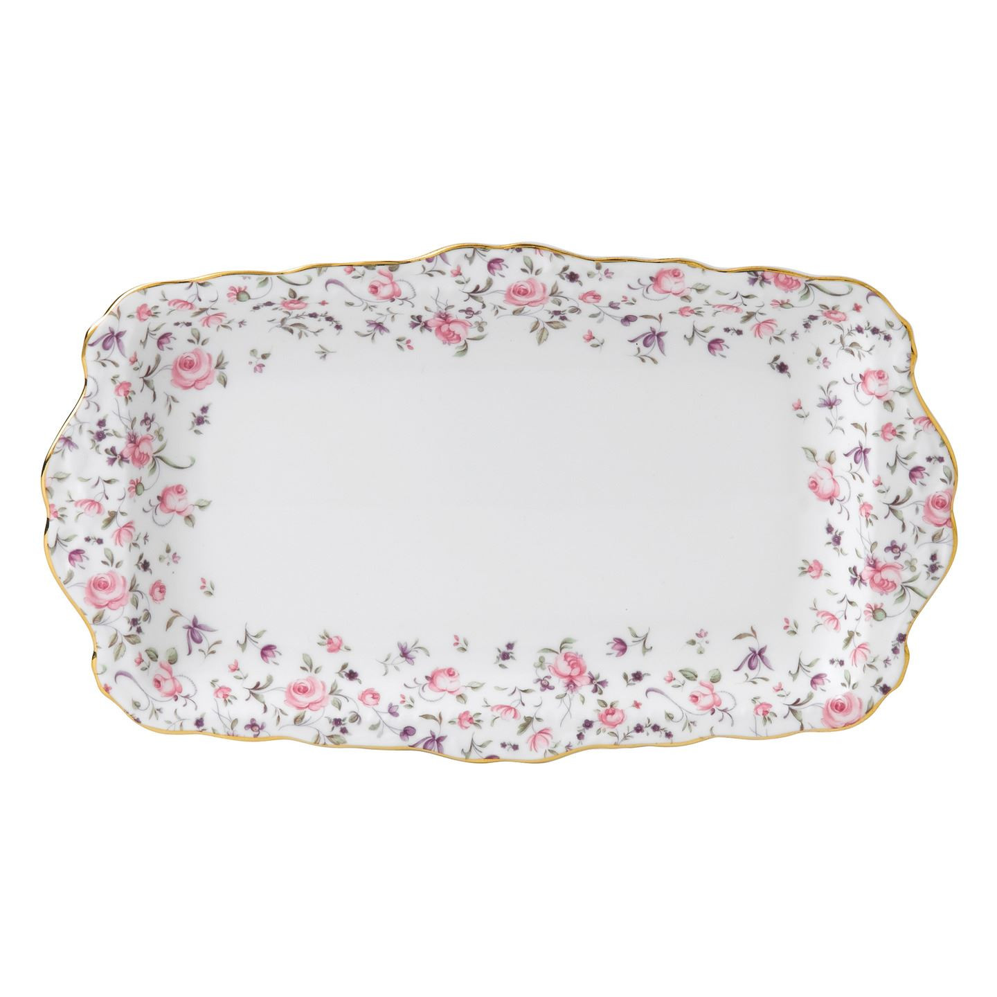 Royal Albert Rose Confetti Vintage Sandwich Tray | Royal Albert | Wedgwood