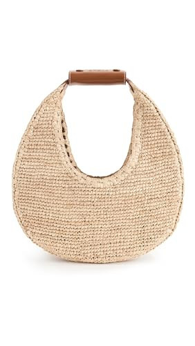 STAUD Women's Moon Raffia Tote Bag, Natural/Tan, One Size | Amazon (US)