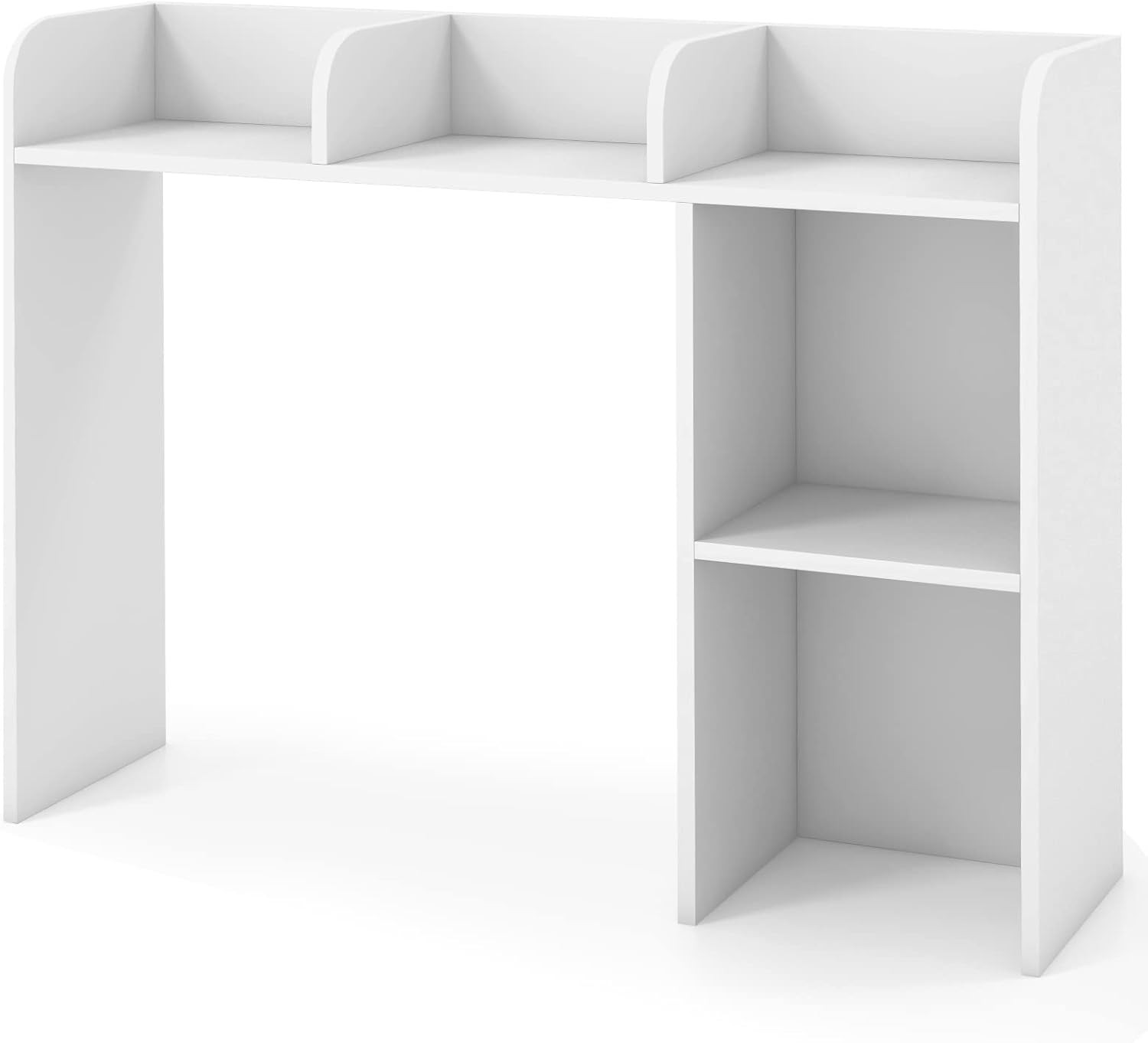 Tangkula Desktop Bookshelf, Countertop Storage Hutch with 5 Shelves for Computer Desk, Desk 3-Tie... | Amazon (US)