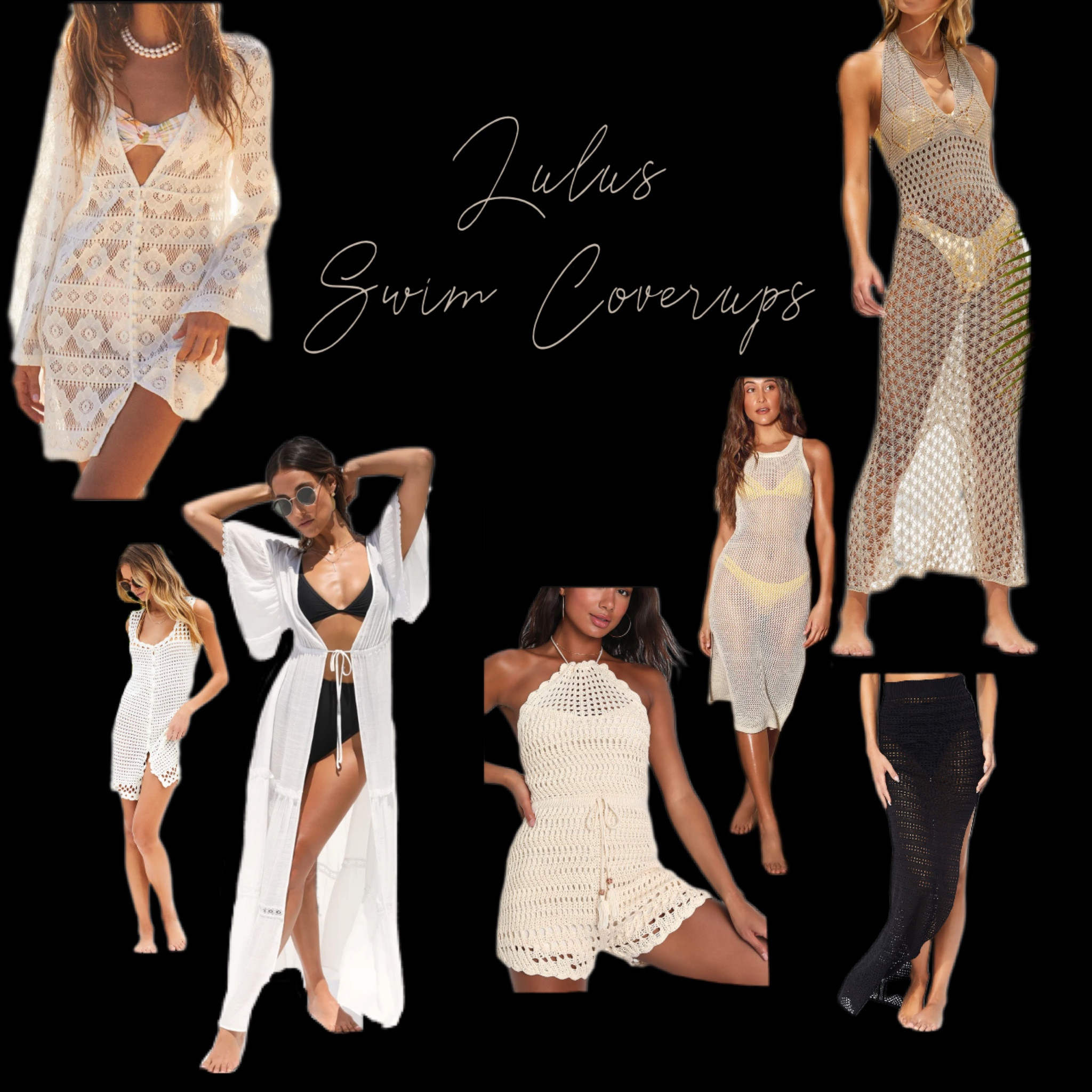 Swimsuit cover ups all from lulus 
Summer vacation, pool day, beach trip 

#LTKswim #LTKunder100 #LTKSeasonal