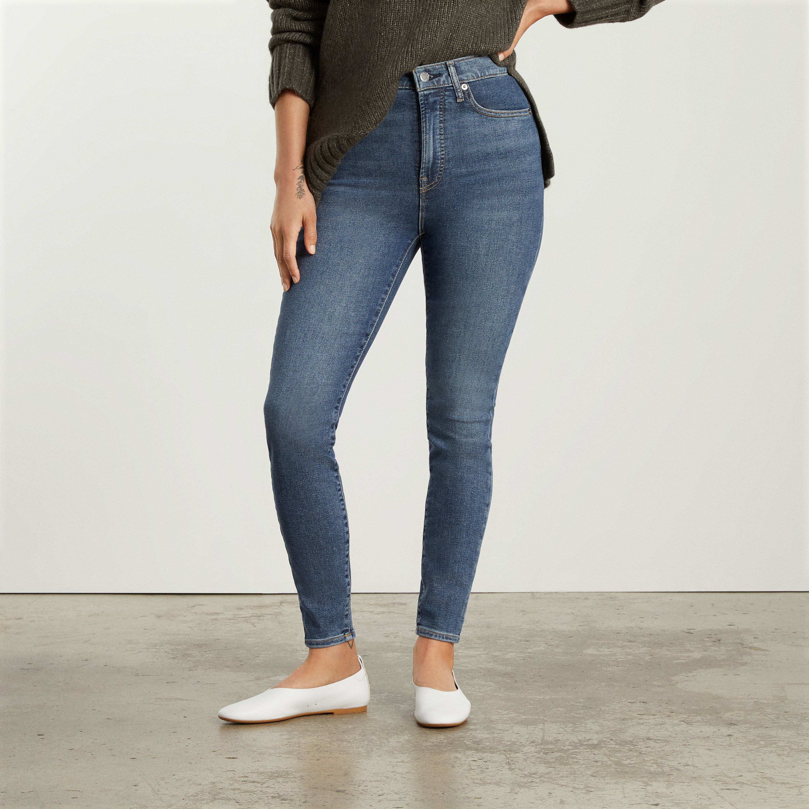 Women's Way-High Skinny Jean by Everlane in Mid Blue, Size 23 | Everlane