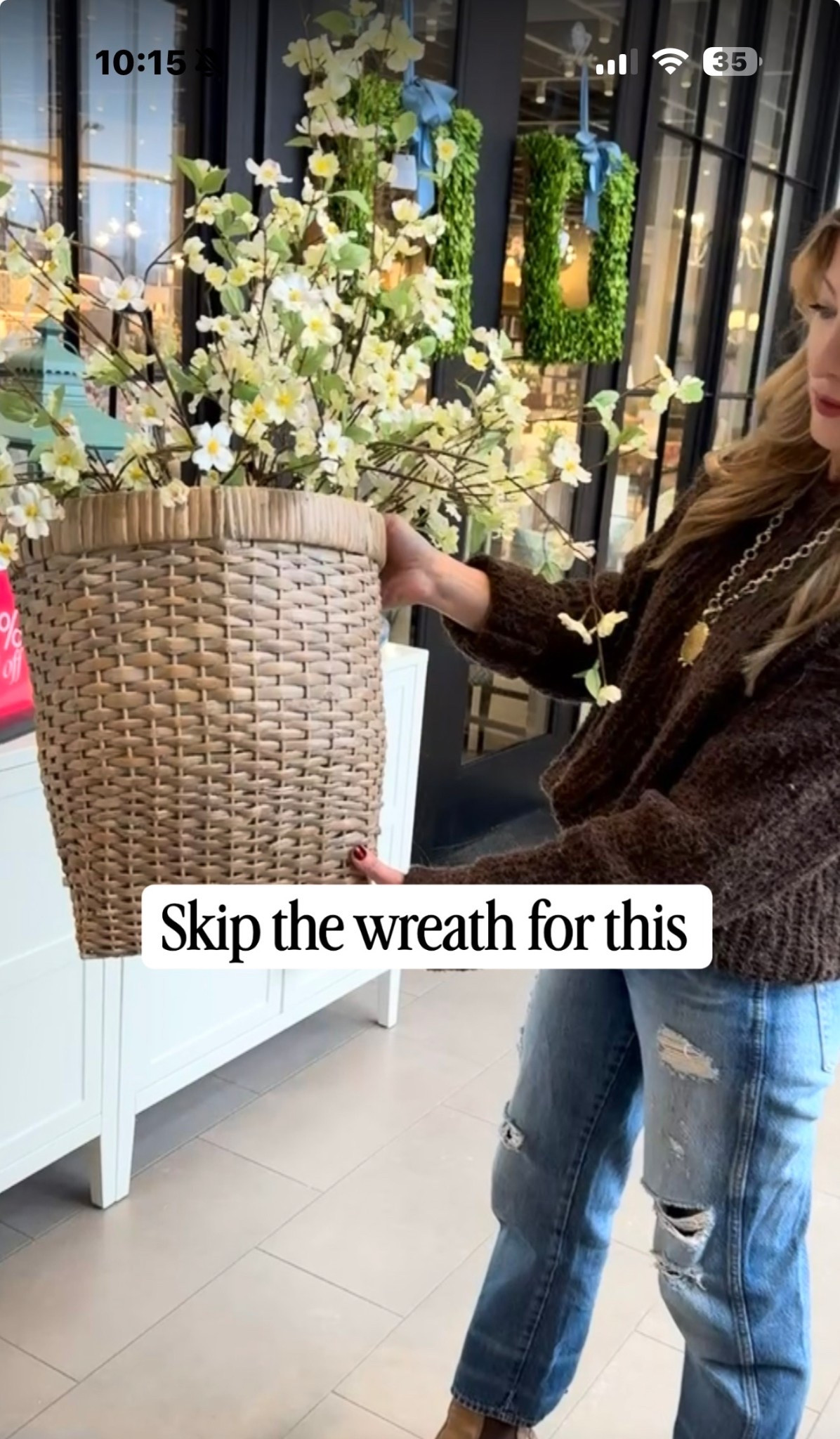 I love the store basket. This one is actually sold out, but I found a very similar same size. It will be beautiful such a statement at your front door.

#LTKSaleAlert #LTKHome