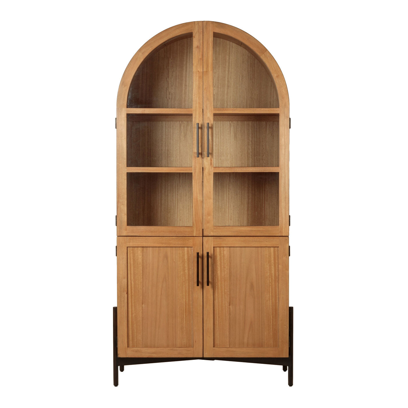 Amira Wood and Metal Arch Display Cabinet | World Market