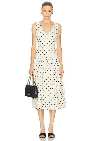 L'Academie by Marianna Polina Midi Dress in Maude Dot | FWRD | FWRD 