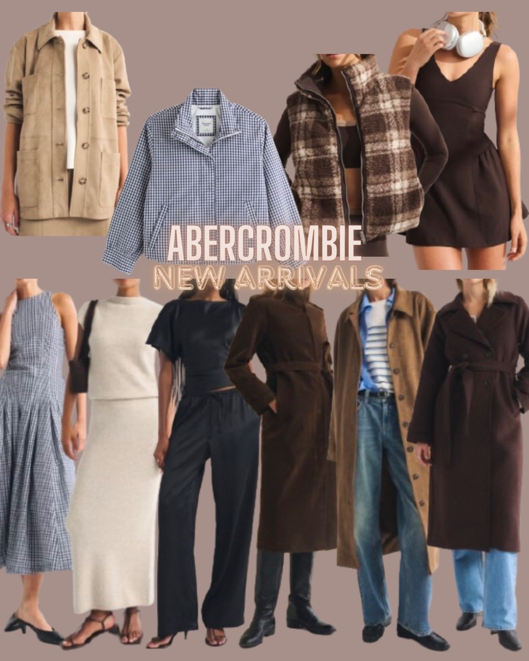 Abercrombie
Fall fashion
Maxi dress
Skirt set
Satin set
Matching set
Long coat
Trench coat
Vest