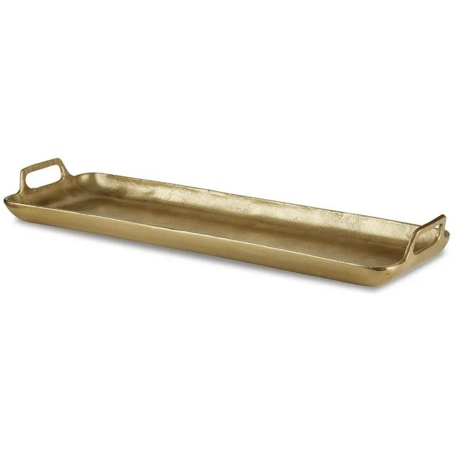 Signature Design by Ashley Contemporary Posy Tray  Gold Finish | Walmart (US)