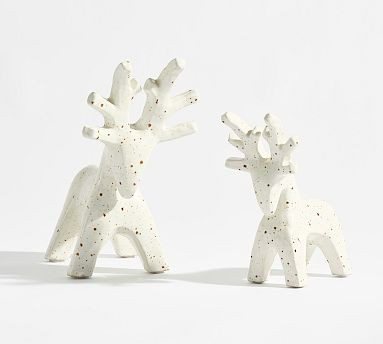 Handcrafted Artisan Terracotta Speckled Reindeer | Pottery Barn (US)