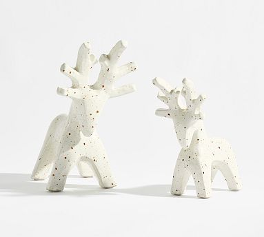 Handcrafted Artisan Terracotta Speckled Reindeer | Pottery Barn (US)