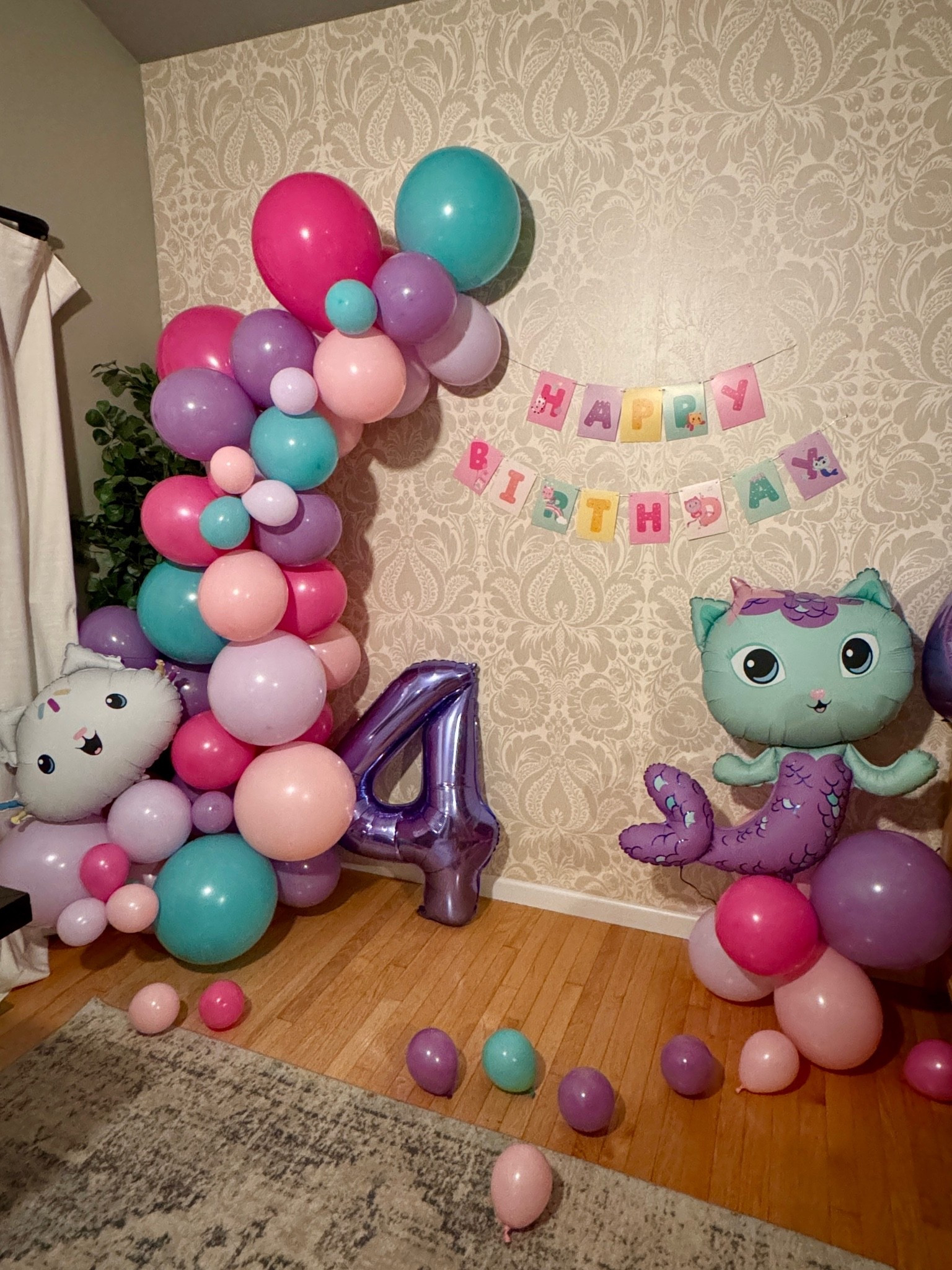 Gabby’s Dollhouse birthday party decor for my two and four year olds!

Balloon arch | character balloons | Gabby cats | birthday party decorations | second birthday | fourth birthday | toddler birthday | little girl birthday | birthday sign | diy | baby girl | mermaid | kitty cats |

#LTKmomlife #LTKKids #LTKdayinmylife