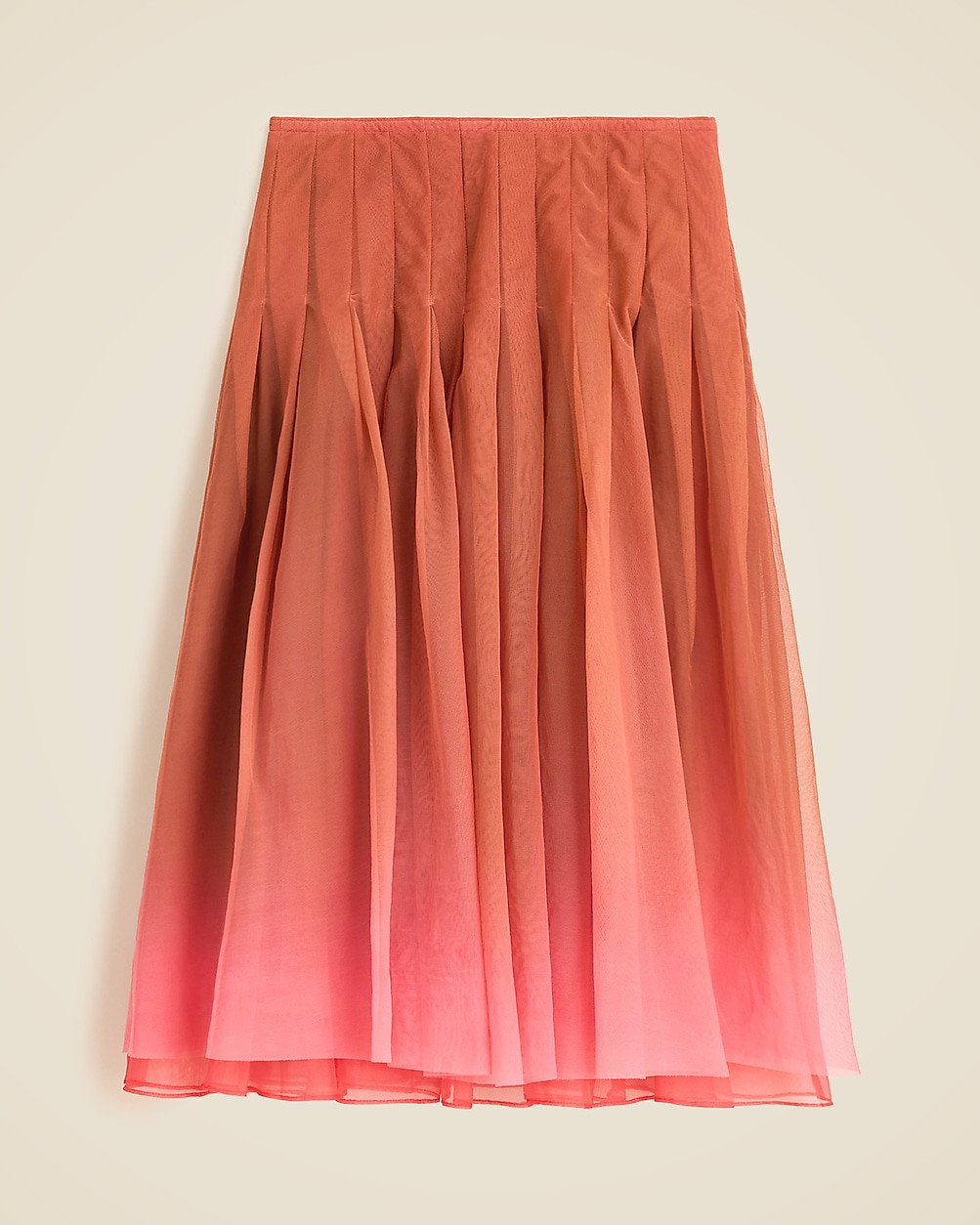 Collection pleated circle skirt in dip-dyed tulle | J. Crew US