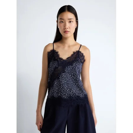 Devil Wears Prada Scoop Collection Women's Lace Trim Blouse, Sizes XS-XXL | Walmart (US)