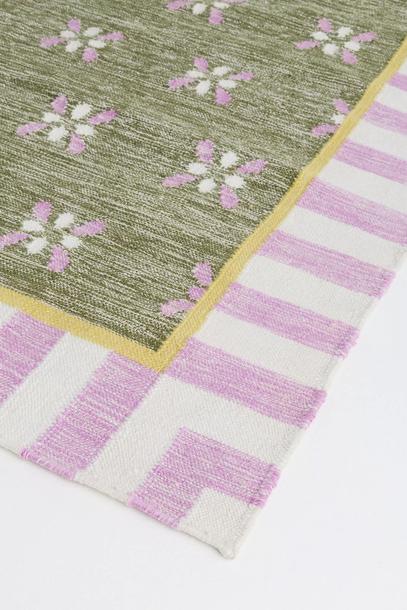 Bellus Flatwoven Indoor/Outdoor Striped Border Rug | Anthropologie (US)