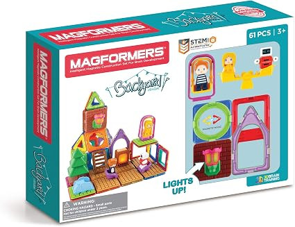 Magformers Backyard Adventure 61 Piece Set, for Children Ages 3 and Older - Magnetic Tiles, Build... | Amazon (US)