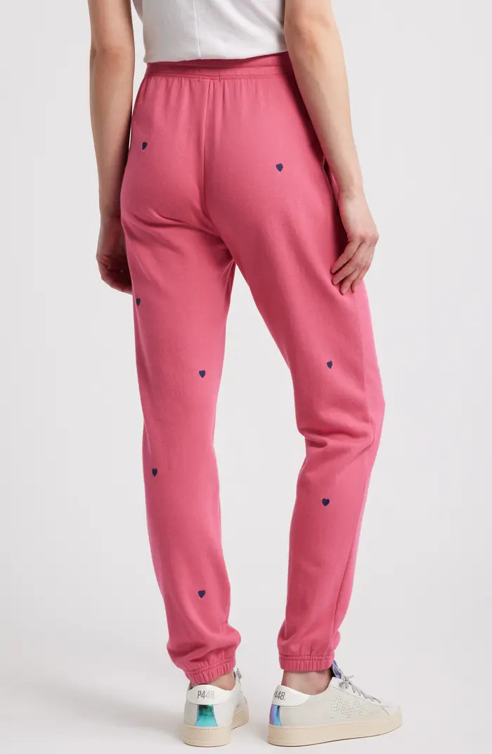 Kingston Heart Embroidery Cotton Blend Joggers | Nordstrom