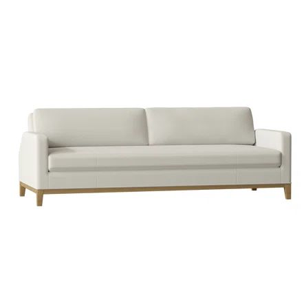 Fairfield Chair Libby Langdon 86.5" Genuine Leather Round Arm Sofa with Reversible Cushions | Way... | Wayfair North America