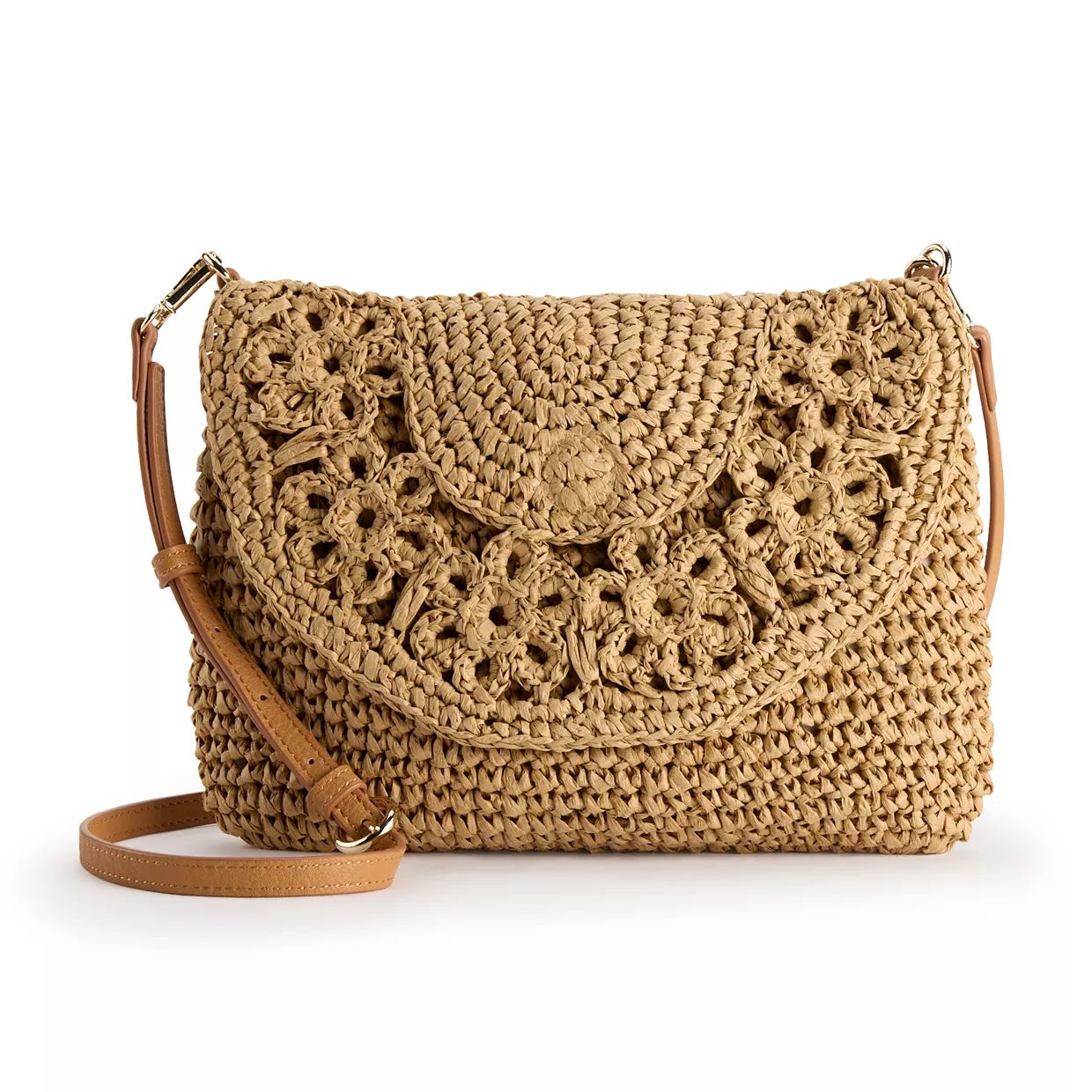 LC Lauren Conrad Daisy Crochet Crossbody Bag | Kohl's