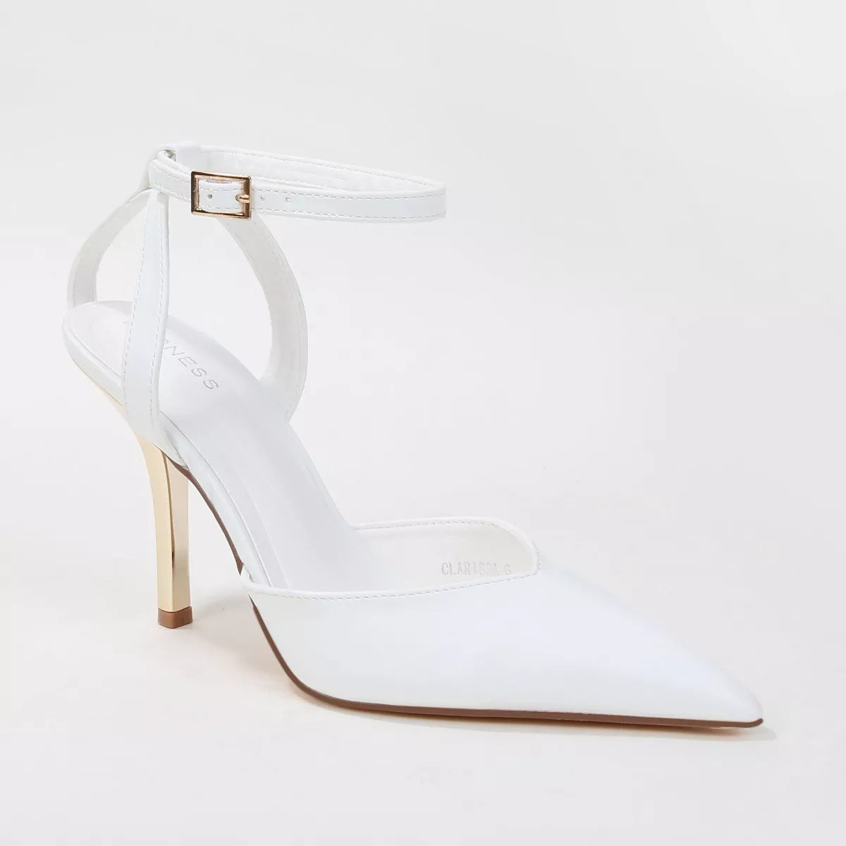 Berness Women's Clarissa Ankle Strap Pumps with Metallic Stiletto Heel | Target