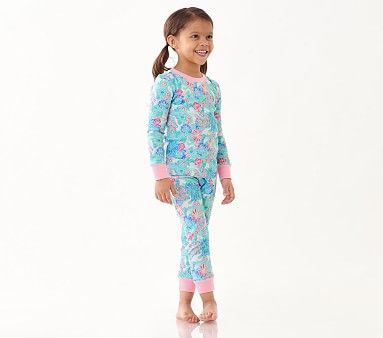 Lilly Pulitzer Unicorns in Bloom Organic Pajama Set | Pottery Barn Kids