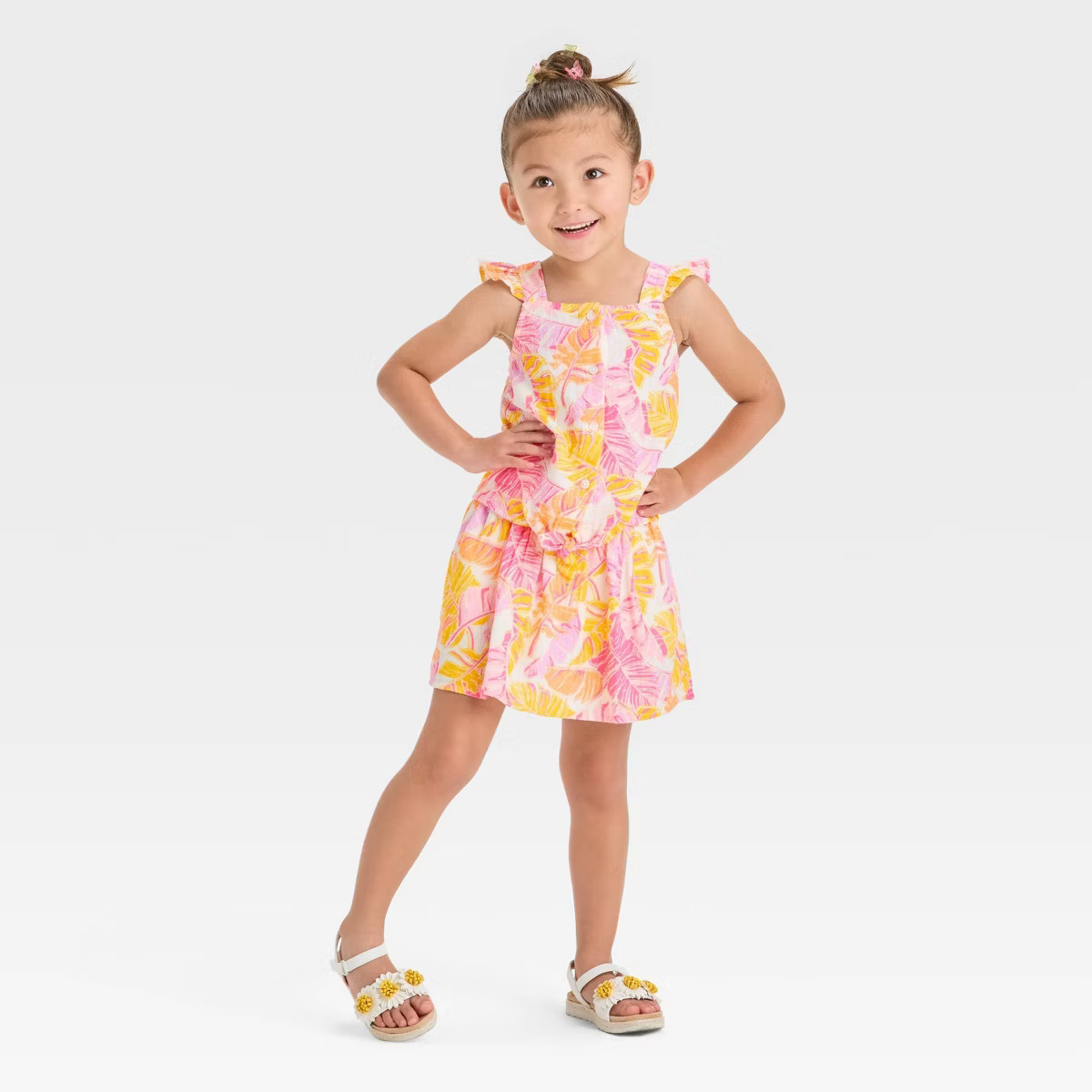 Toddler Girls' Palm Printed Top & Skort Set - Cat & Jack™ | Target