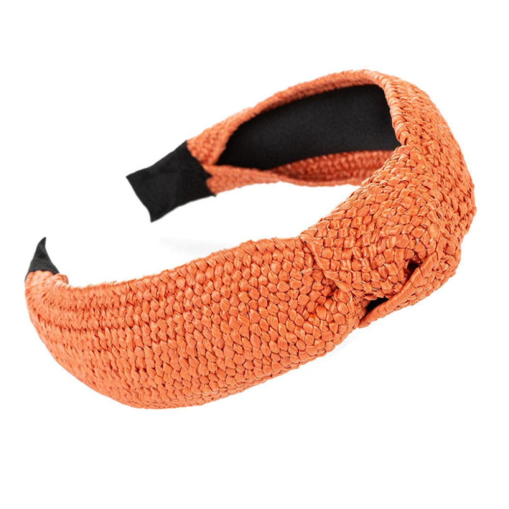 Headbands Adult 6Pcs Straw Braided Knotted Headband Hair Accessories For Women Woven Solid Color ... | Amazon (US)