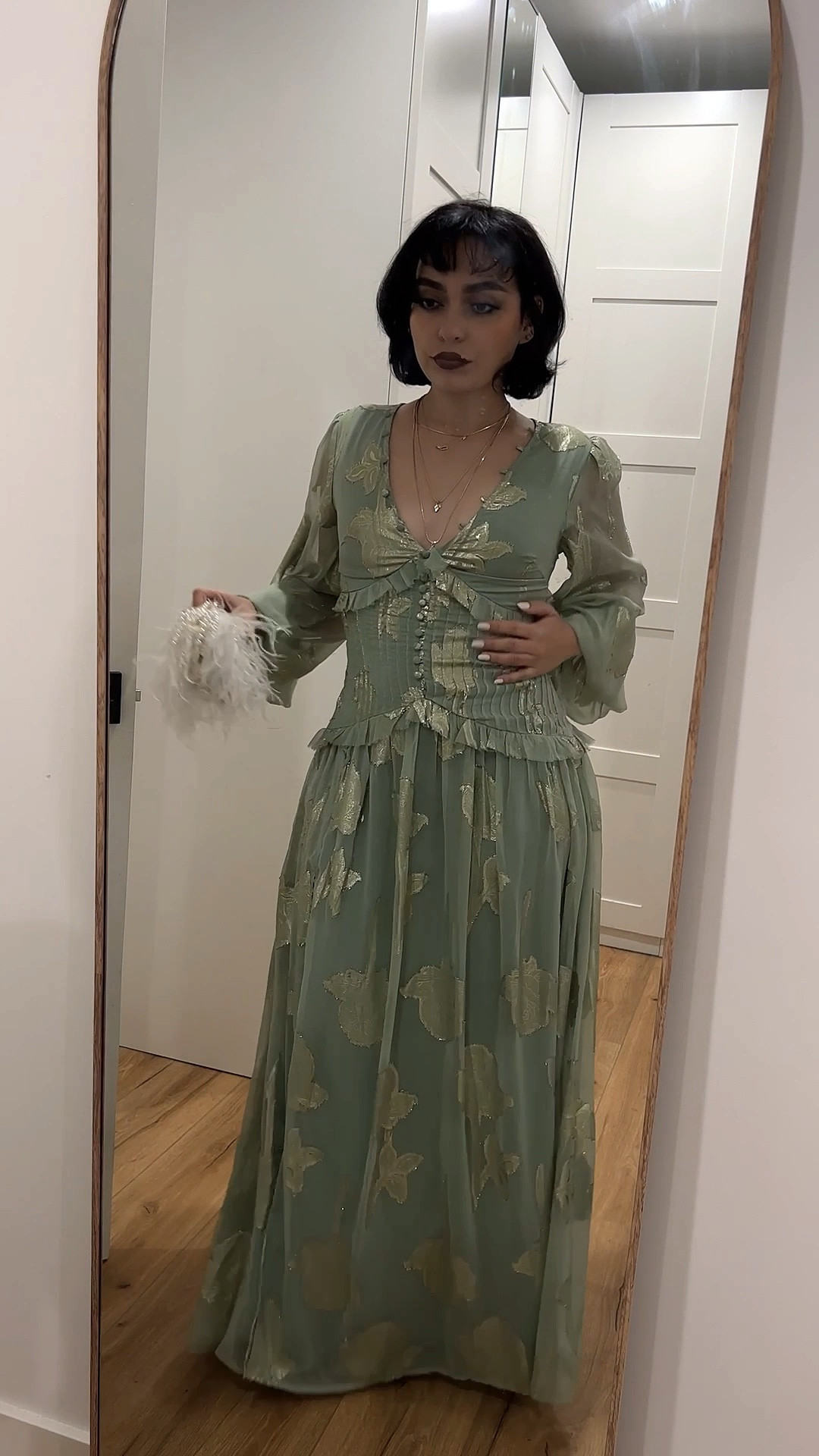 Love the gold accents for the holiday✨I wore this dress to a dinner party and felt fabulous. Perfect for the holidays. I received so many compliments!

#LTKHoliday #LTKVideo #LTKstyletip