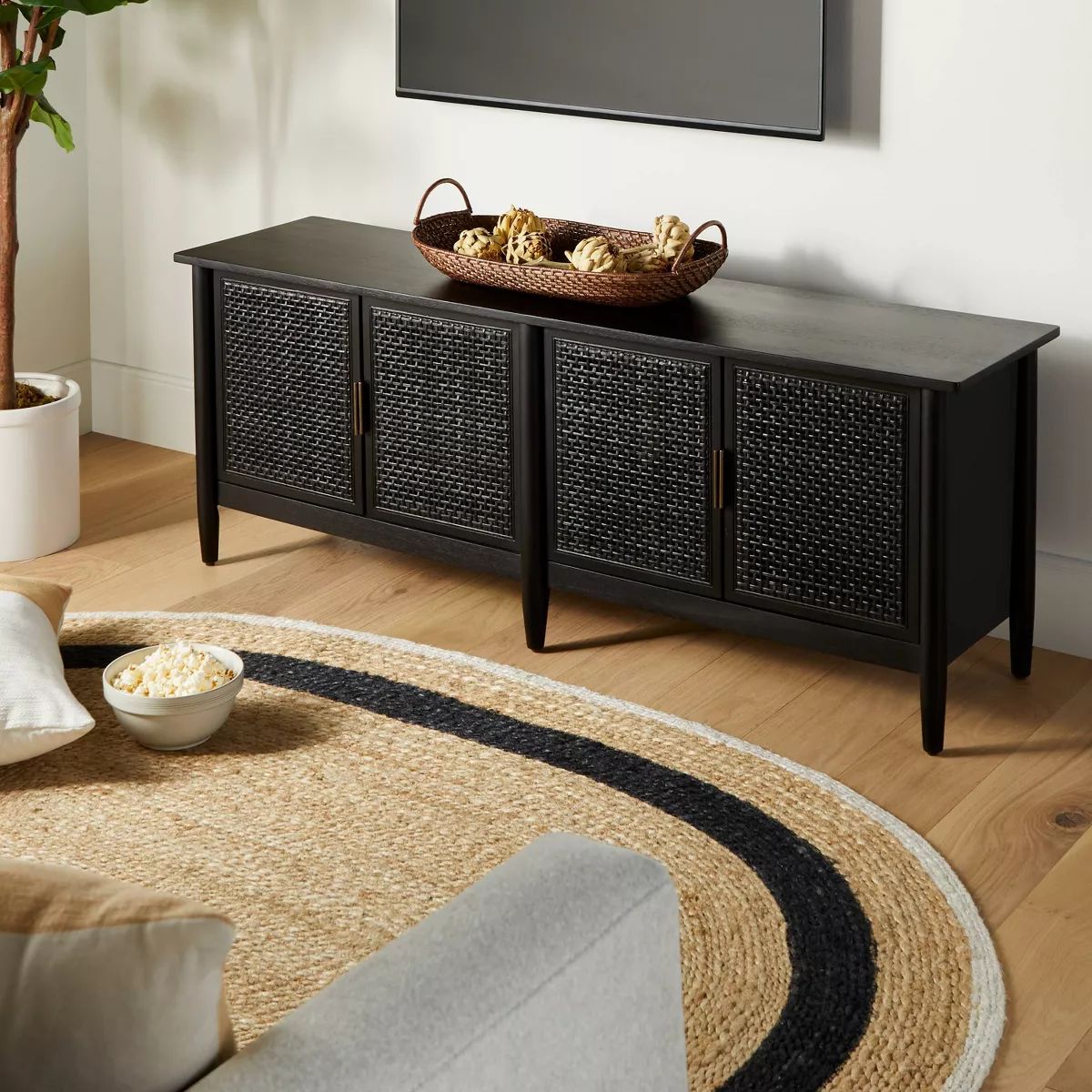 Wood & Cane Media Console - Hearth & Hand™ with Magnolia | Target
