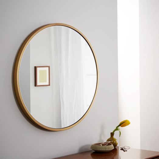 Metal Framed Round Wall Mirror | West Elm (US)