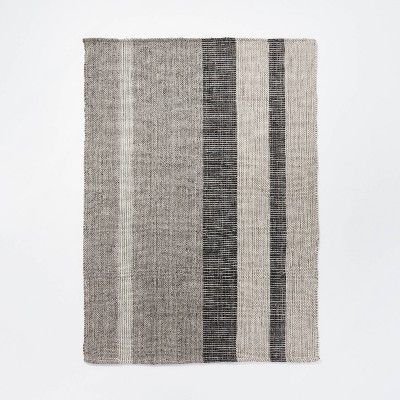 Wellsville Handloom Flatweave Striped Rug Gray - Threshold™ designed with Studio McGee | Target