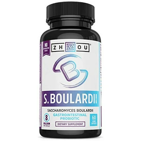Zhou S. Boulardii Probiotic 440 mg | Mens & Womens Probiotics | Shelf Stable Immune Support | 60 Veg | Walmart (US)