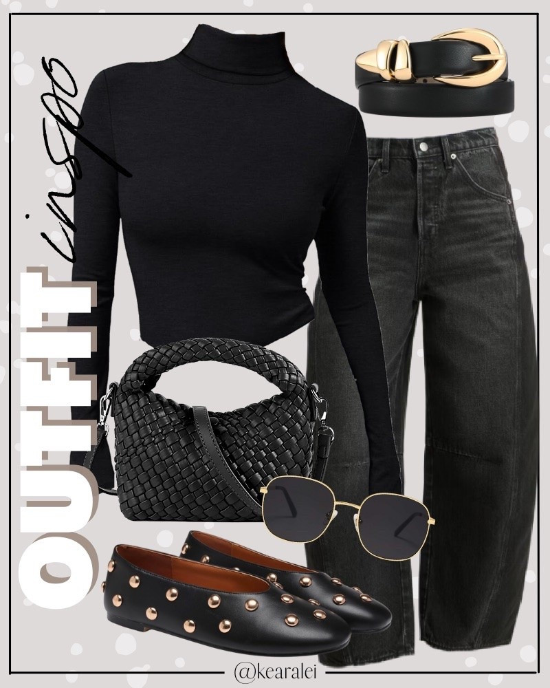 Fall outfits women winter outfit idea date night outfits workwear teacher outfits business casual work outfits Amazon fashion affordable outfits black turtleneck top mock neck top bodysuit with black denim barrel jeans black wide leg pants black leather flats gold studs studded shoes Madewell ballet flats shoes look for less black leather belt with gold buckle detail black braided leather purse tote bagboho outfit casual mom outfit momiform business casual teacher style mom style midsize outfit teaching workwear office work wear outfits || #freepeople #boho #amazon #walmart #target #fashion #fall #teacher
.
.
deals sales sale alert Amazon fashion, teacher outfits, business casual, casual outfits, neutrals, street style, Midi skirt, Maxi Dress, Swimsuit, Bikini, Travel, skinny Jeans, Puffer Jackets, Concert Outfits, Cocktail Dresses, Sweater dress, Sweaters, cardigans Fleece Pullovers, hoodies, button-downs, Oversized Sweatshirts, Jeans, High Waisted Leggings, dresses, joggers, fall Fashion, winter fashion, leather jacket, Sherpa jackets, Deals, shacket, Plaid Shirt Jackets, apple watch bands, lounge set, Date Night Outfits, Vacation outfits, Mom jeans, shorts, sunglasses, Disney outfits, Romper, jumpsuit, Airport outfits, biker shorts, Weekender bag, plus size fashion, Stanley cup tumbler, boots booties tall over the knee, ankle boots, Chelsea boots, combat boots, pointed toe, chunky sole, heel, high heels, mules, clogs, sneakers, slip on shoes, Nike, adidas, vans, dr. marten’s, ugg slippers, golden goose, sandals, high heels, loafers, Birkenstocks, Steve Madden Target, Abercrombie and fitch, Nordstrom

#LTKootd #LTKWorkwear #LTKOver40