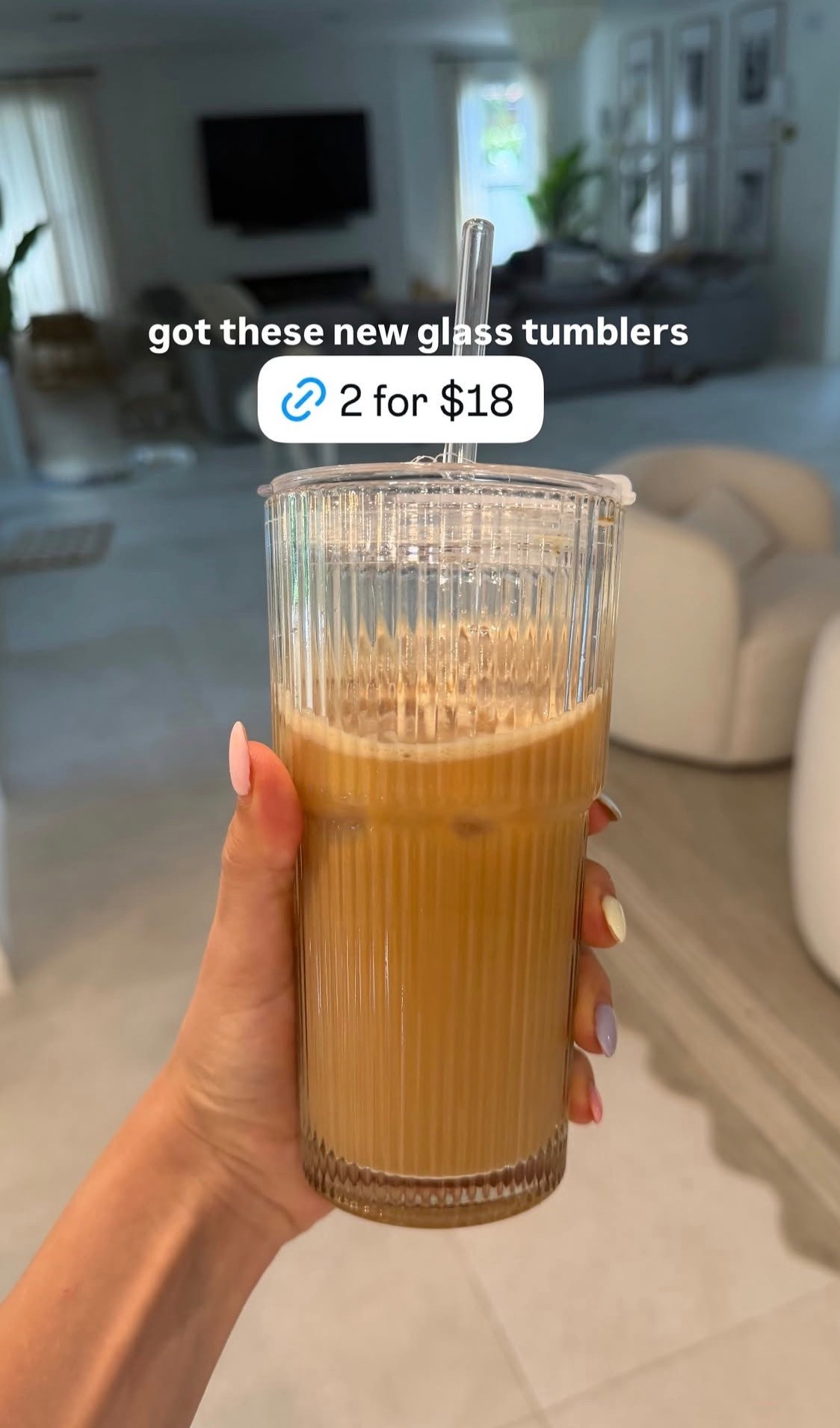 got these new glass tumblers. 2 for $18!

#LTKHome #LTKdayinmylife #LTKSeasonal