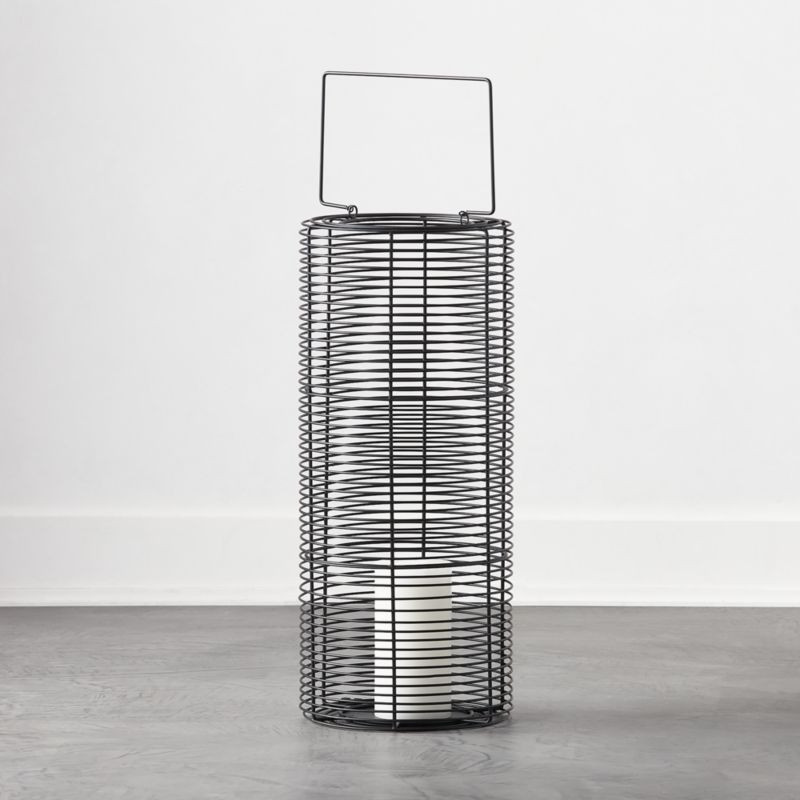 Lux Modern Black Hurricane Candle Holder Large + Reviews | CB2 | CB2