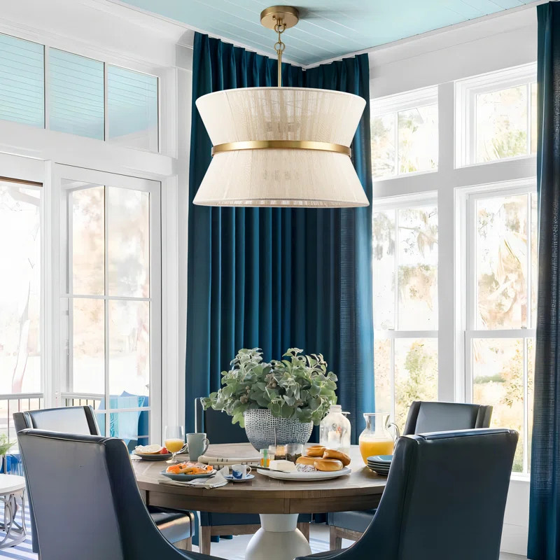 Hassler 8 - Light Bleached Natural Rope/Patinaed Brass Finish | Wayfair North America