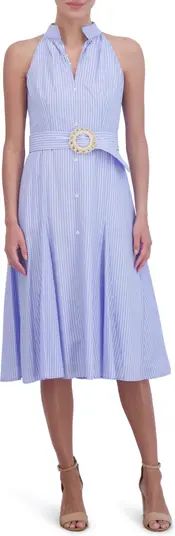 Stripe Sleeveless Cotton Shirtdress | Nordstrom