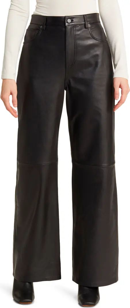 Reformation Veda Cary Wide Leg Leather Pants | Nordstrom | Nordstrom