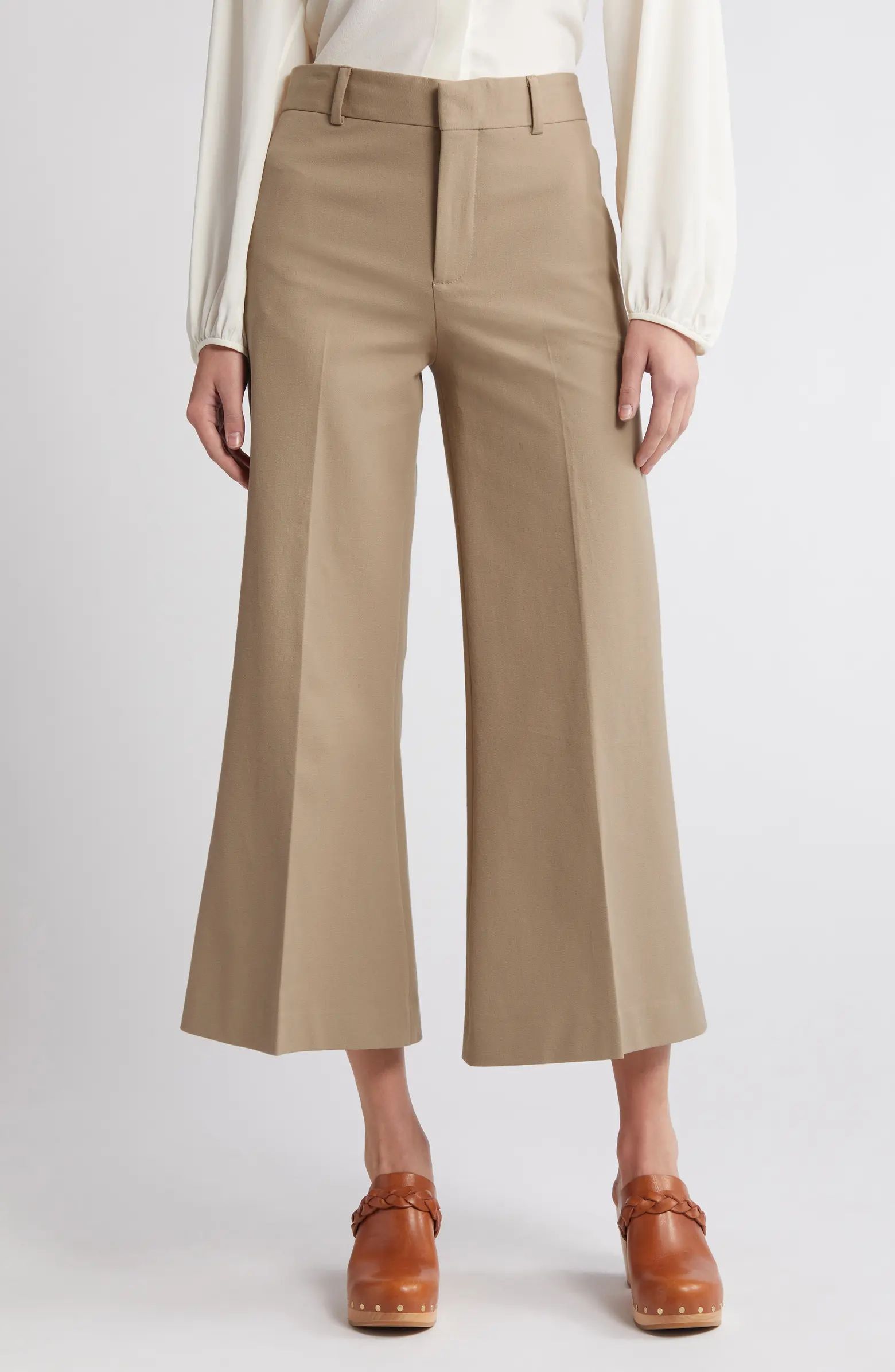 FRAME Le Palazzo High Waist Crop Pants | Nordstrom | Nordstrom