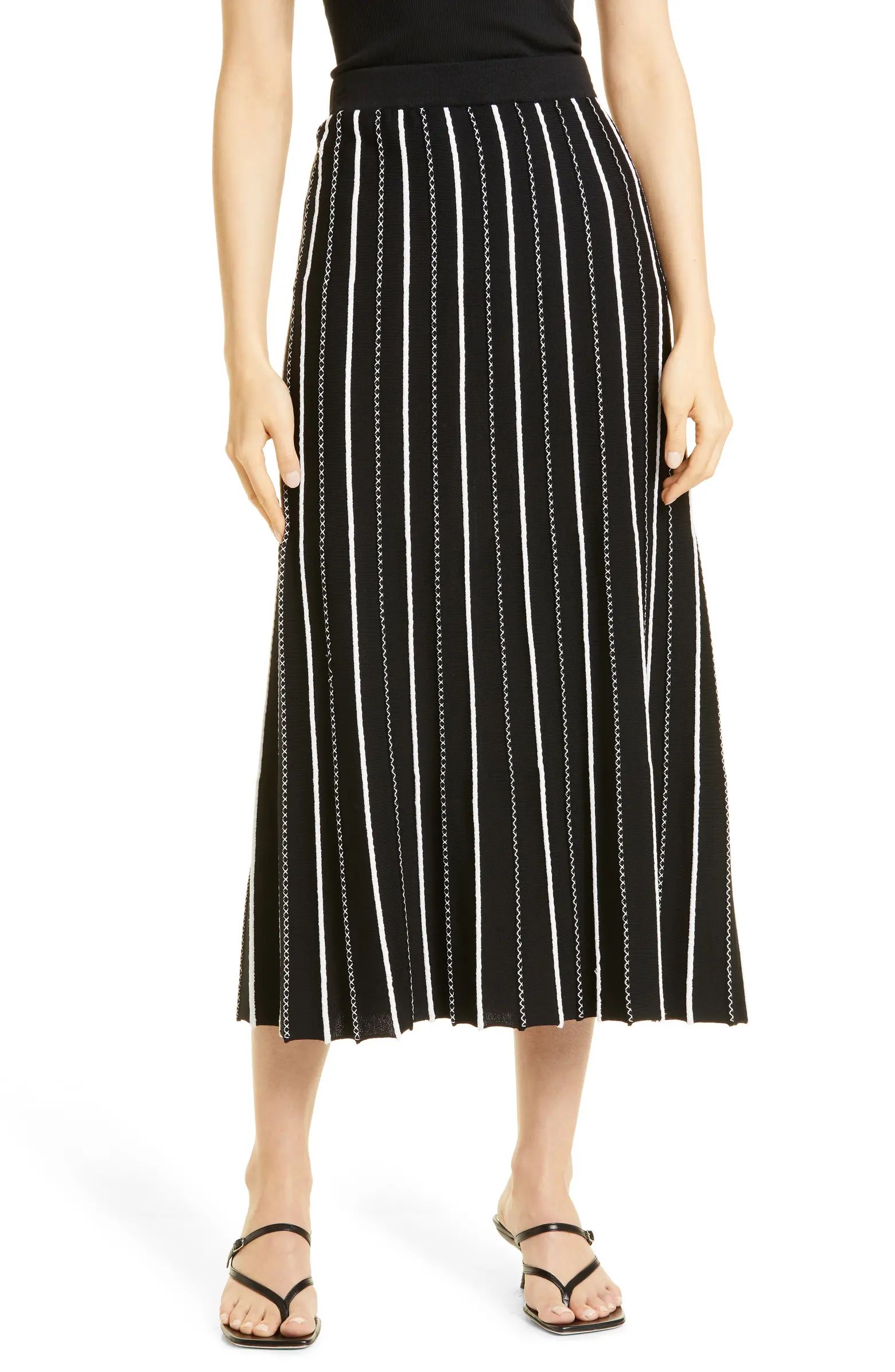 Misook Stripe A-Line Skirt | Nordstrom | Nordstrom