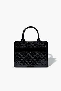 Faux Patent Leather Quilted Handbag | Forever 21 (US)