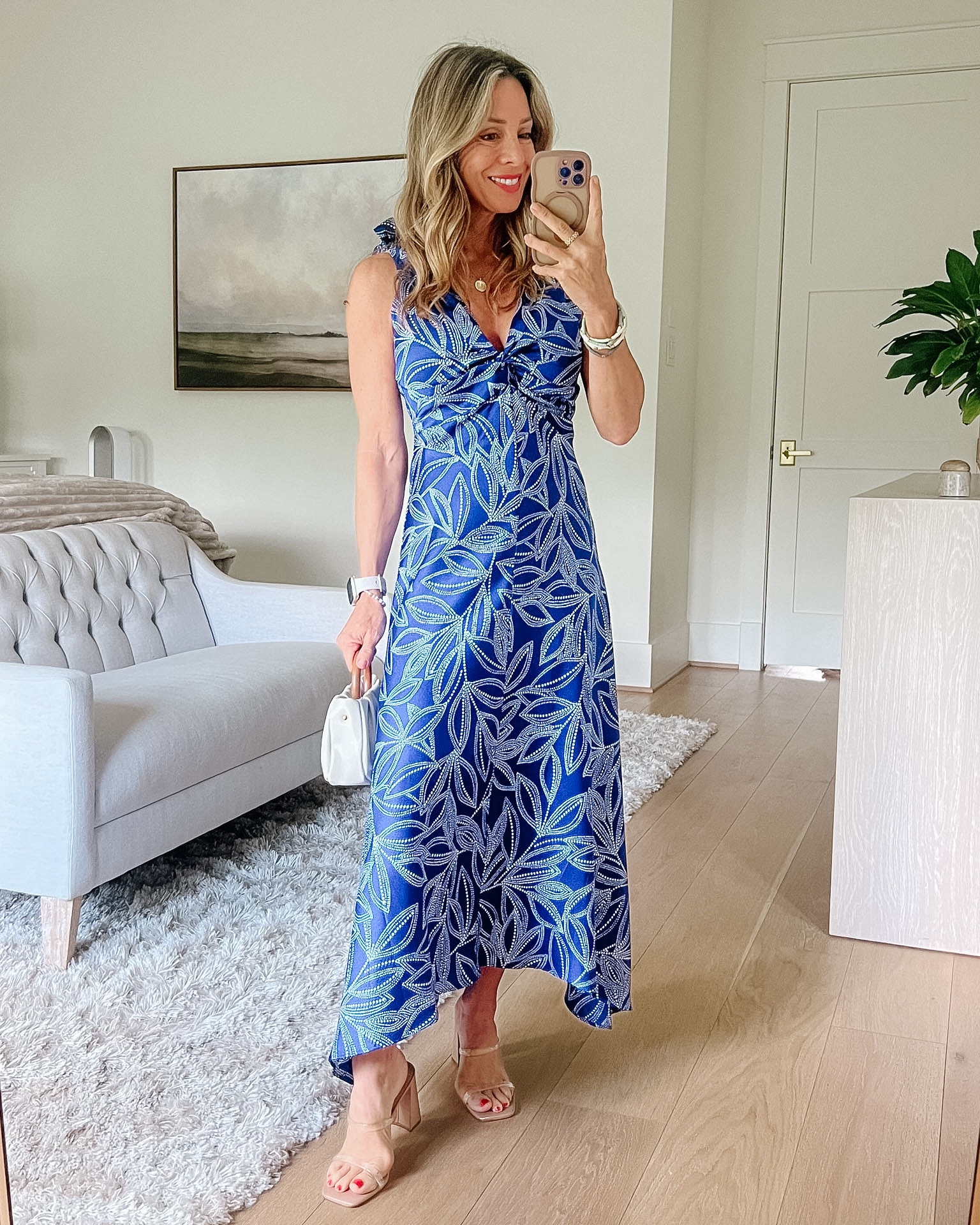 Such a pretty dress for summer in my favorite blue and white combo 

Dress Fit: I’m wearing an XSP

#LTKgrwm #LTKPetite #LTKOver40