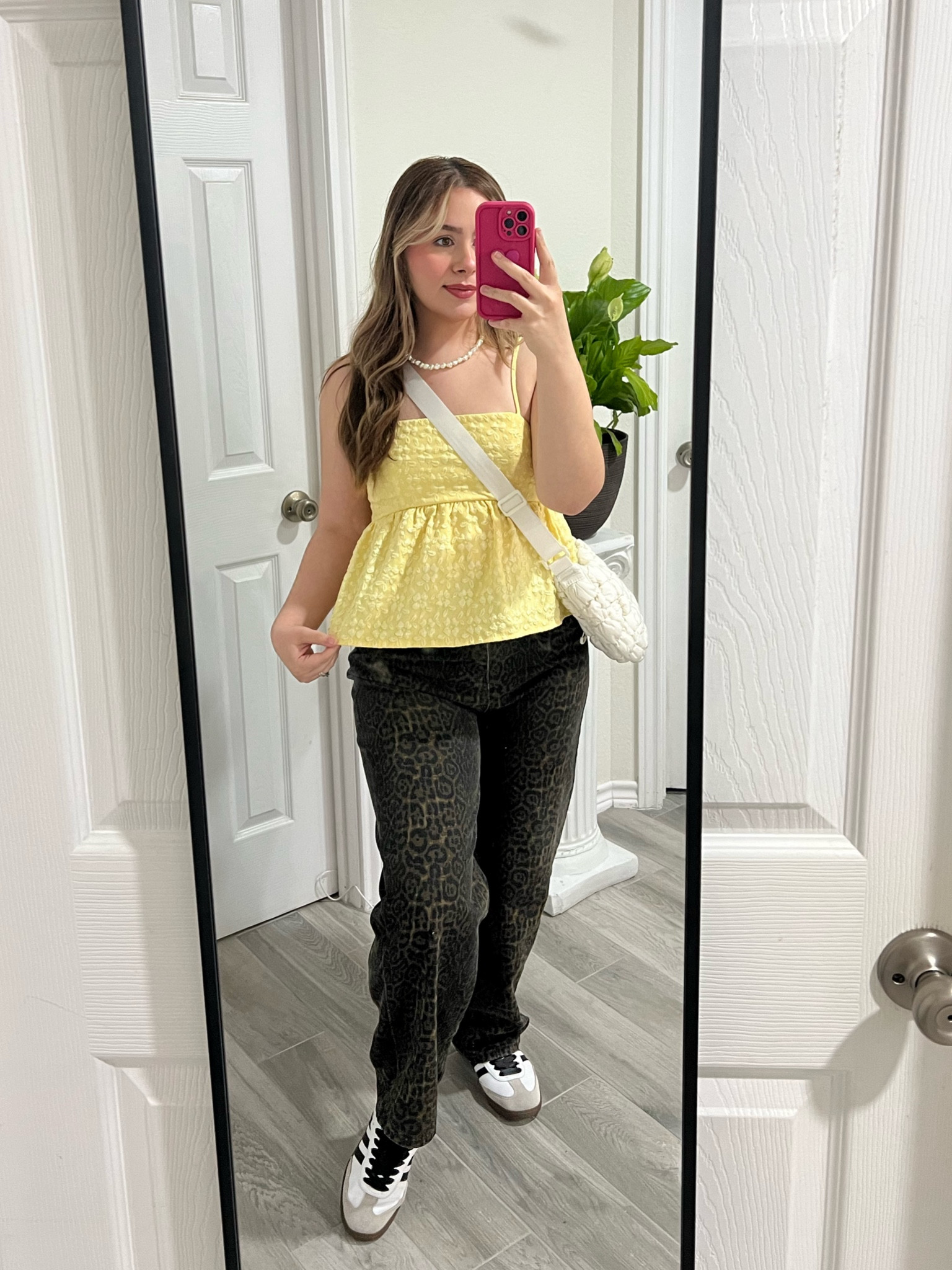 This top is sooo cute!! I’m wearing a small because I’m very flat chested so it fits me, but it does have adjustable straps! It’s longer in the back and fits nicely. The pants are a Large and I’m obsessed! I wear them with everything. 

#LTKMidsize #LTKFallSale #LTKStyleTip