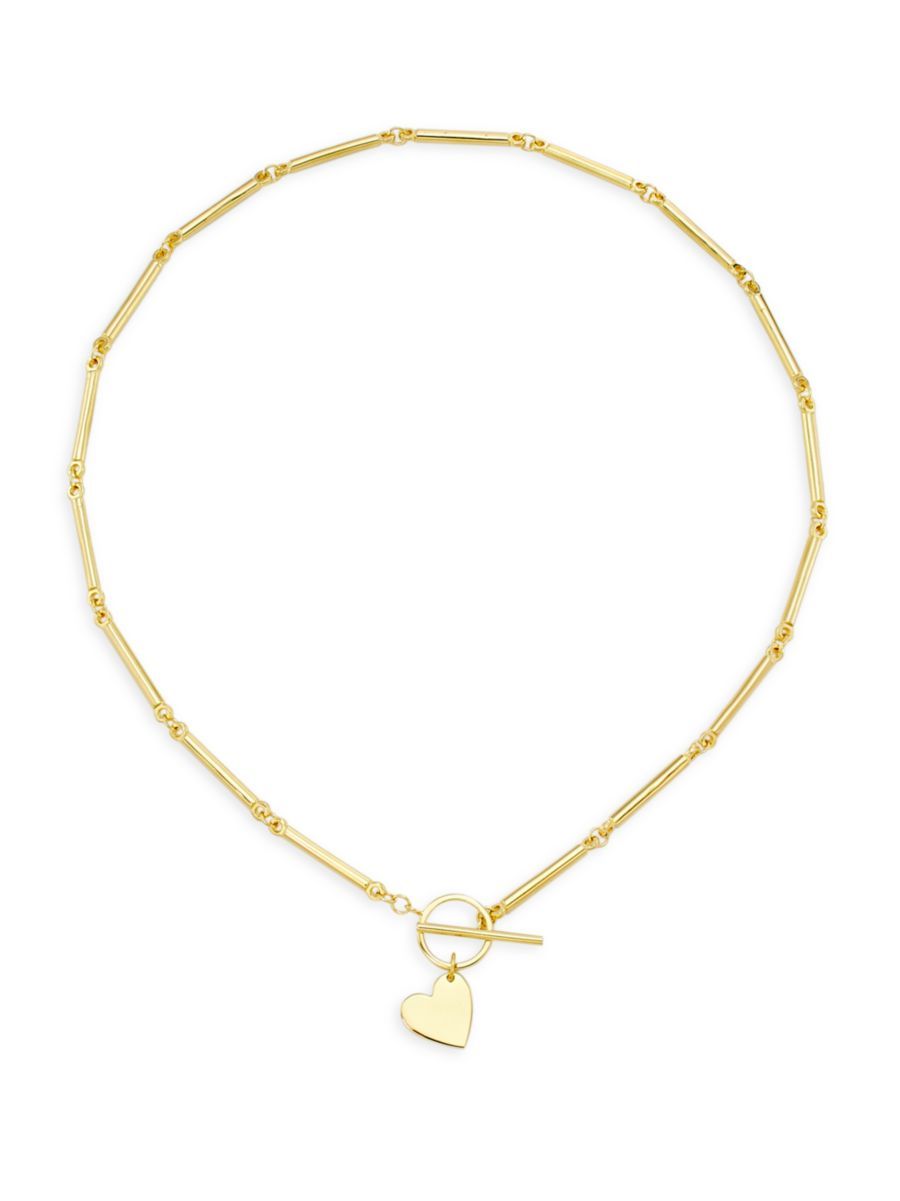 Melody 14K-Gold-Plated Heart Pendant Necklace | Saks Fifth Avenue