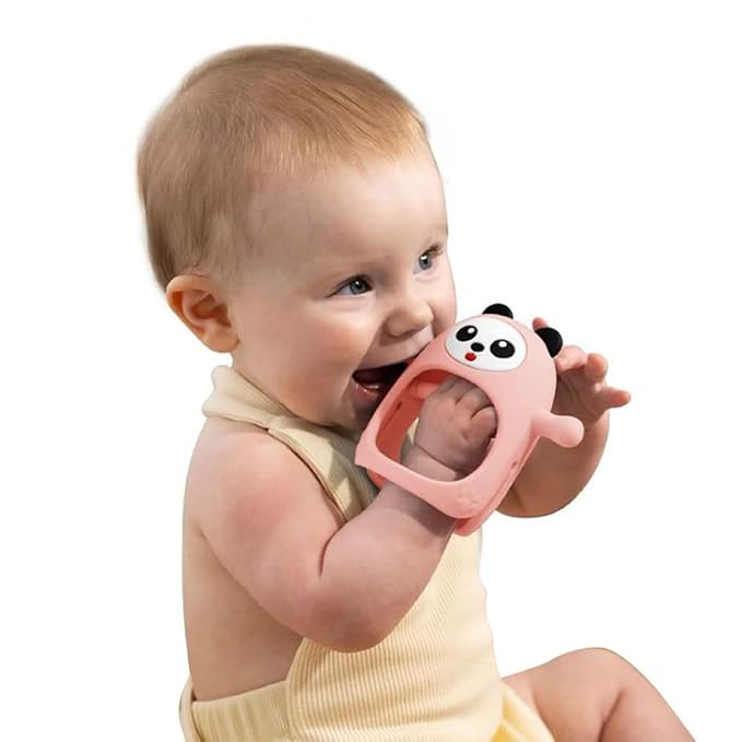 Panda Never Drop Teething Mittens - Teethers for Babies 0-6 Months - Nipple Like Baby Teether & I... | Amazon (US)