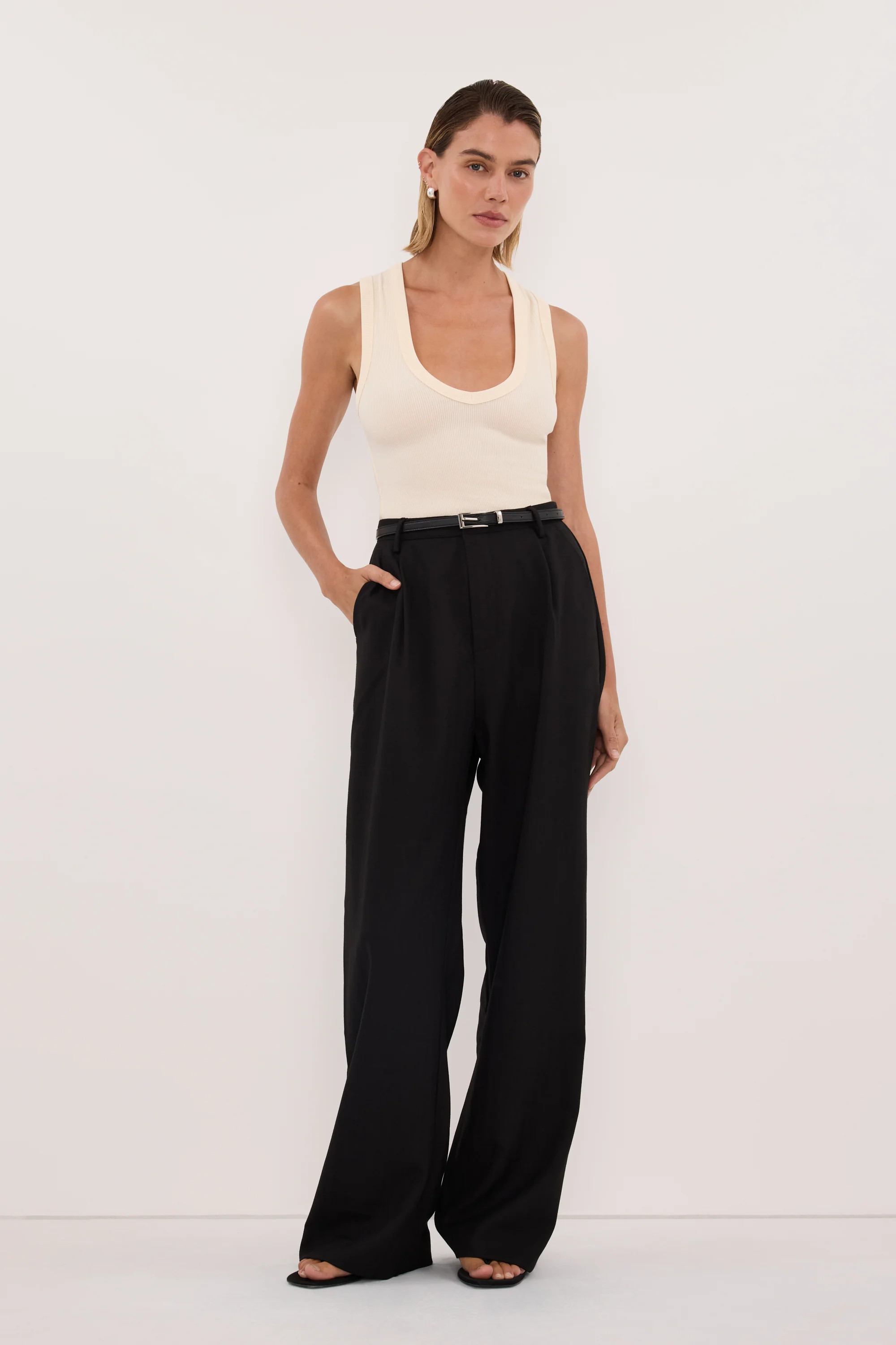 YASMIN SANDSTONE KNIT TANK | DISSH