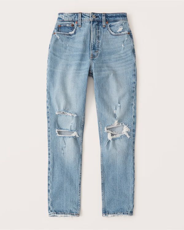 Curve Love High Rise Mom Jeans | Abercrombie & Fitch (US)